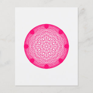 Volante Neon Pink Geométrico Mandala - Personaliza