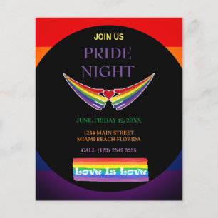 Volante nocturno del Orgullo LGBT