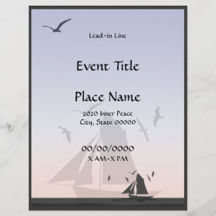 Volante para el evento Sailboat