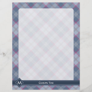 Volante Pastel Azul y Tartán Rosa