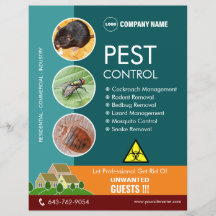 Volante Personalizado de control de plagas