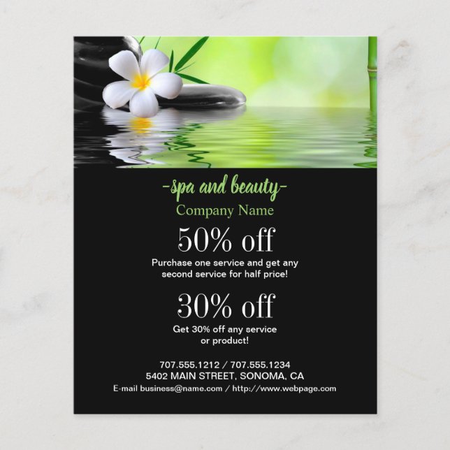 Volante personalizado de negocios de belleza (Frente)