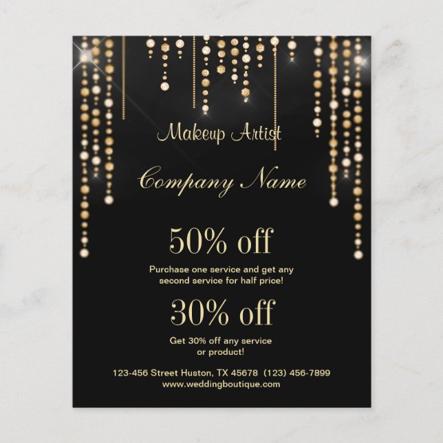 Volante personalizado del negocio de los artistas  (Frente)