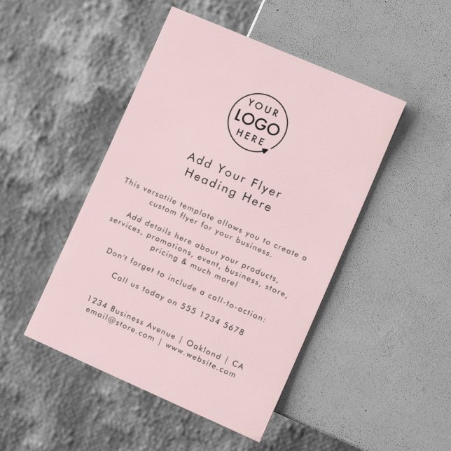 Volante Personalizado | Logotipo de Negocio Femeni (Create your own unique flyer design with this easy to use template)