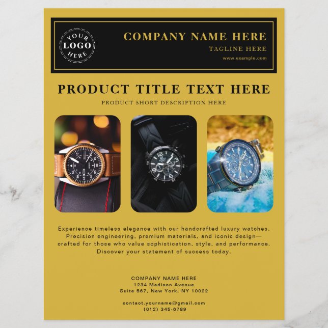 Volante personalizado para promociones de producto (Frente)