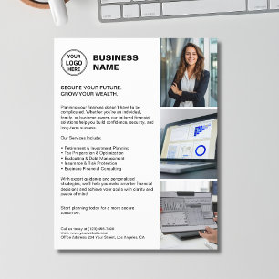Volante Profesional Moderno de Servicios Financier