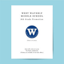 Volante promocional de ceremonia de graduación