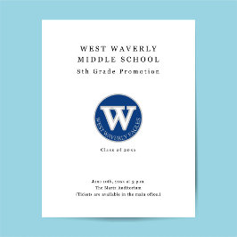 Volante promocional de ceremonia de graduación