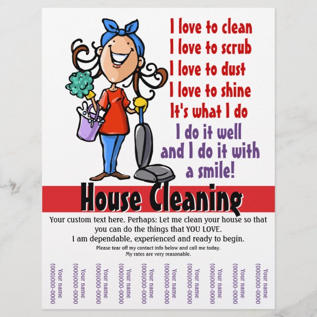 Volante promocional de House Cleaner (Frente)