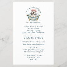 Volante Promocional de Peluquería de Perros Lhasa