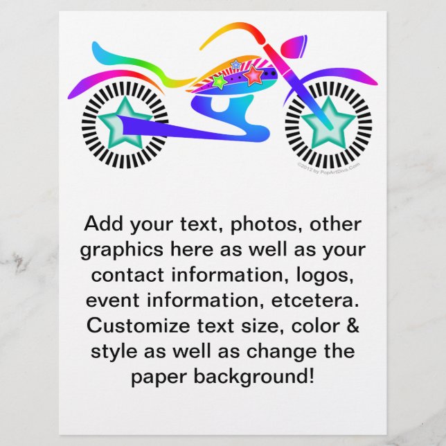 Volante promocional de Pop Art MOTORCYCLE (Frente)