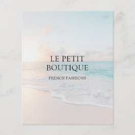 Volante promocional de simple foto de playa