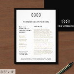 Volante promocional en blanco y negro con logotipo<br><div class="desc">Una sencilla plantilla de volante de negocios en blanco y negro personalizado con un estilo minimalista moderno que se puede actualizar fácilmente con el logotipo de su empresa, los detalles de contacto y el texto del folleto personalizado. Ideal para productos de marketing, servicios, promociones, precios de eventos y más. Perfecto...</div>