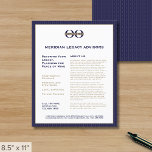 Volante promocional Navy Blue Gold con logotipo<br><div class="desc">Una sencilla plantilla personalizado de volante de negocios azul marino y oro en un estilo minimalista moderno que se puede actualizar fácilmente con el logotipo de su empresa, los detalles de contacto y el texto del folleto personalizado. Ideal para productos de marketing, servicios, promociones, precios de eventos y más. Perfecto...</div>
