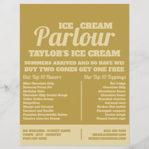 Volante publicitario moderno de helados