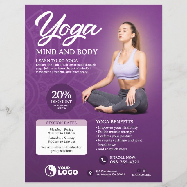 Volante Purple Yoga Class (Frente)