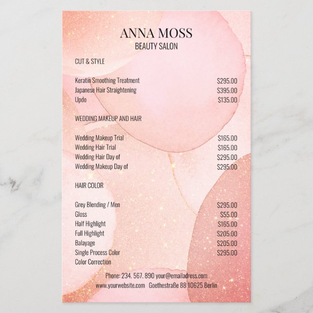 Volante Purpurina de oro moderno (Frente)