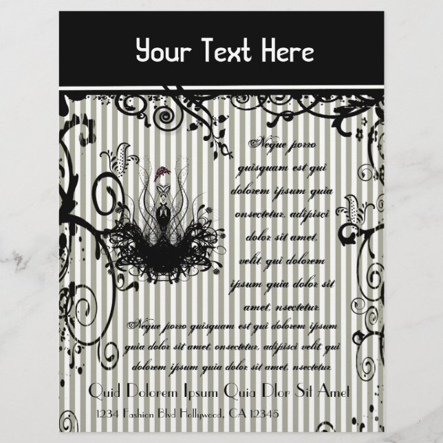 Volante rayado negro y blanco (Frente)