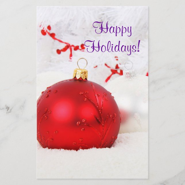 Volante Red And White Happy Holidays VIII (Frente)