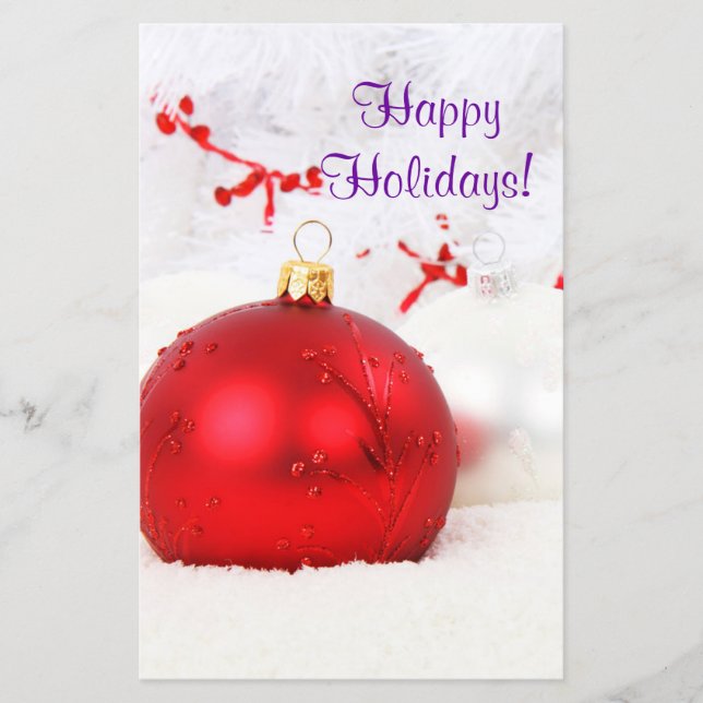 Volante Red And White Happy Holidays VIII (Frente)