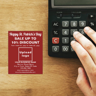 Volante Red St. Patrick's Day Business Sale