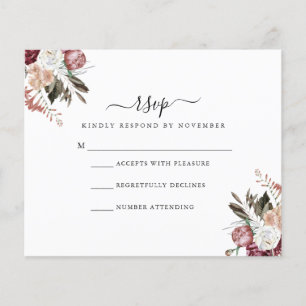 Volante RSVP Rosa de Dusty Presupuestario