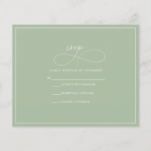 Volante RSVP Verde Sage de presupuesto