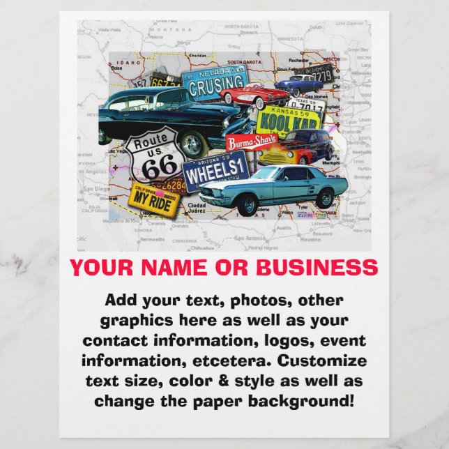 Volante - Ruta 66 Carros Clásicos (Frente)