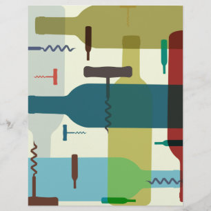Volante temático sobre botellas de vino