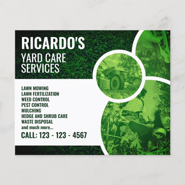 Volante verde profesional moderno (Frente)