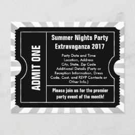 Volantes de boletos en blanco y negro, impresión e