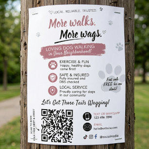 Volantes de código QR para negocios de paseo de pe