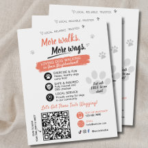 Volantes de código QR para negocios de paseo de pe