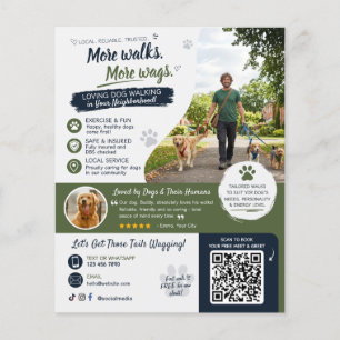 Volantes de código QR para negocios de paseo de pe