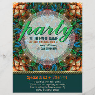 Volantes de eventos encantados de Fiesta de tribu 