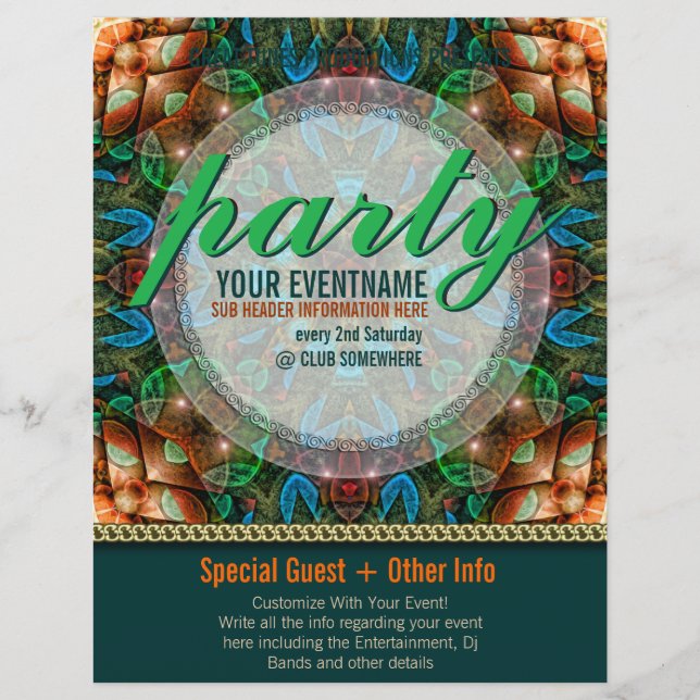 Volantes de eventos encantados de Fiesta de tribu  (Frente)