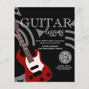 Volantes de Lecciones de Guitarra para Adultos y N
