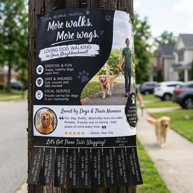 Volantes de negocios de cuidadores de mascotas par (Small Business Flyers)