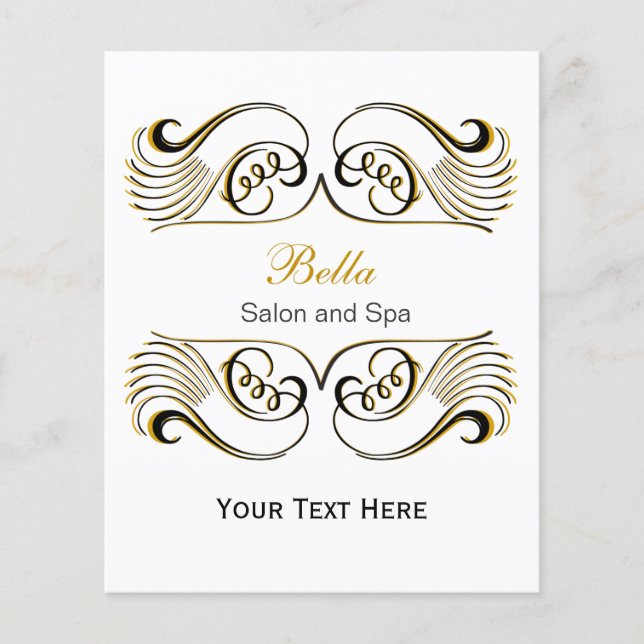 Volantes de negocios de Moda amarilla, negra y bla (Frente)