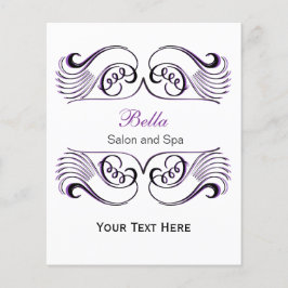 Volantes de negocios de Moda morada, negra y blanc