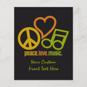 Volantes de personalizados de Peace Love Music