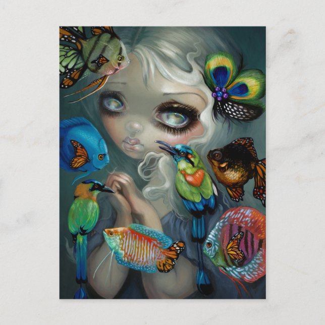 "Volantes de Poissons:  Postal de Les Oiseaux (Anverso)