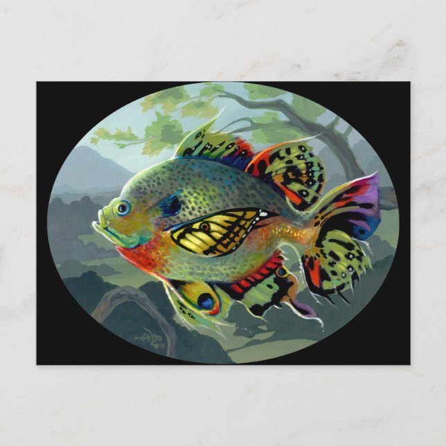 "Volantes de Poissons : Postales de Étude II (Anverso)