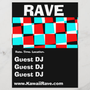 Volantes de Rave personalizados Cuadros Funky