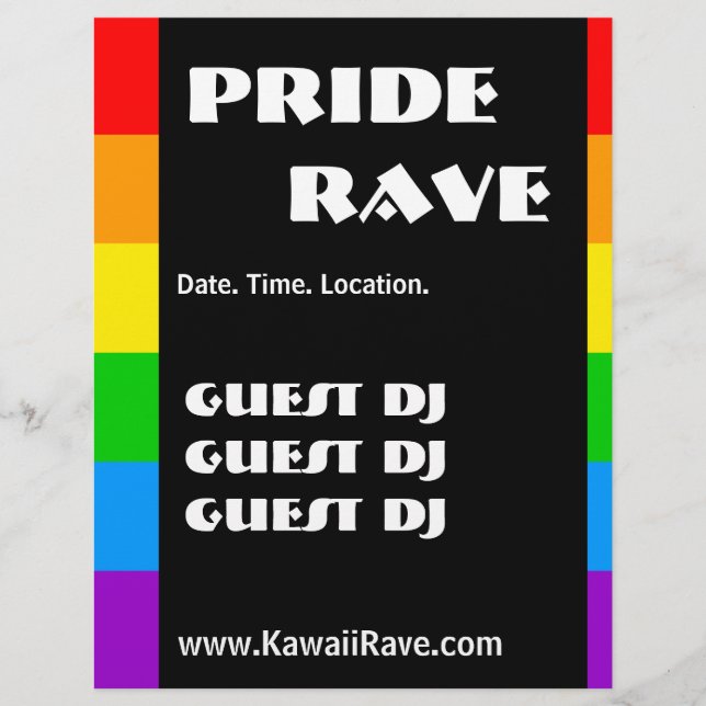 Volantes de Rave Personalizados de Orgullo de Arco (Frente)