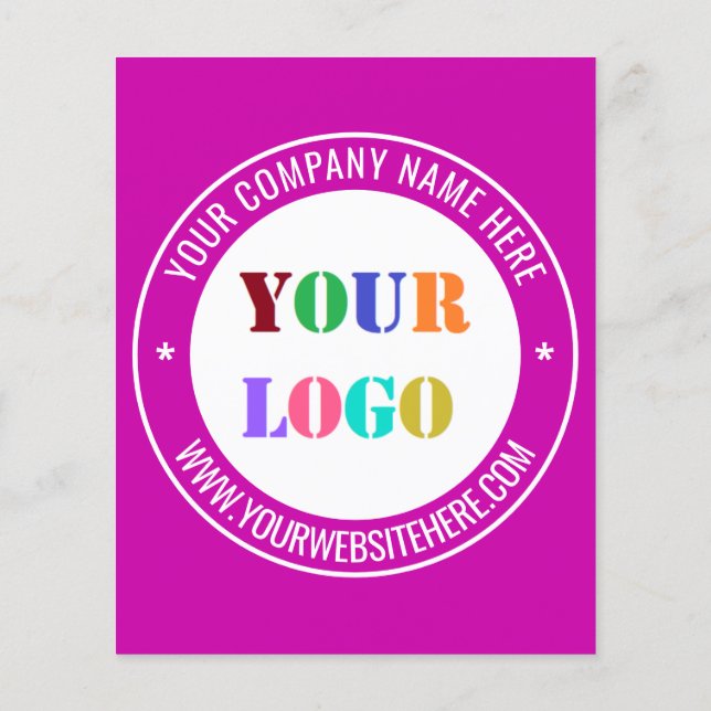 Volantes de Texto Personalizado con el Logotipo de (Atrás)
