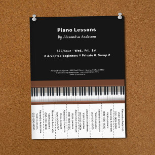 Volantes de Tiras Desgarradoras de Clases de Piano