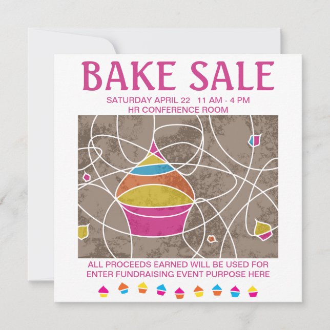 volantes de venta de pasteles (Anverso)