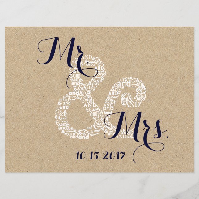 Volantes del programa de bodas de novias de giraso (Anverso)