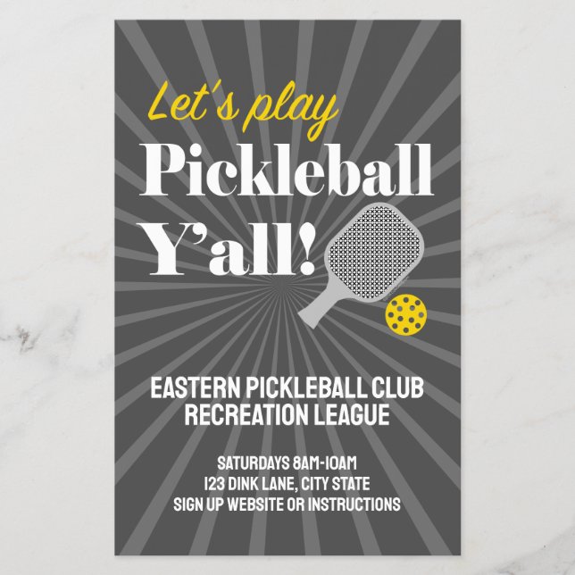Volantes personalizados para equipo de pickleball  (Frente)